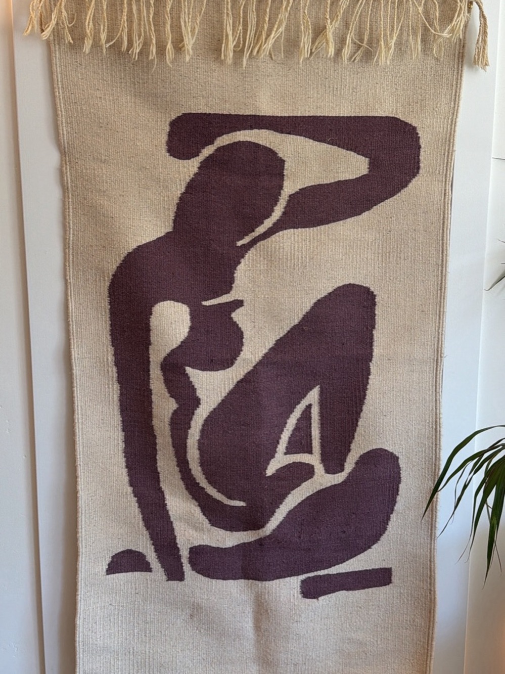Vintage 1970s Wool Tapestry After Henri Matisse Nu Bleu Wall Hanging